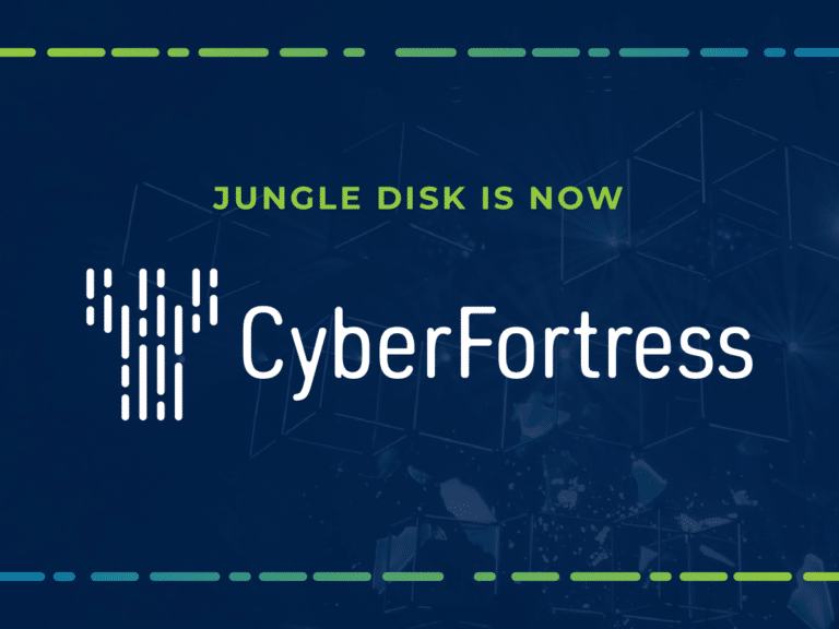 Jungle Disk rebrands to CyberFortress logo.