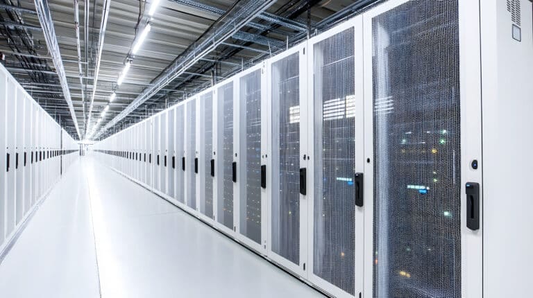 Modern Data Center with Efficient Server Racks