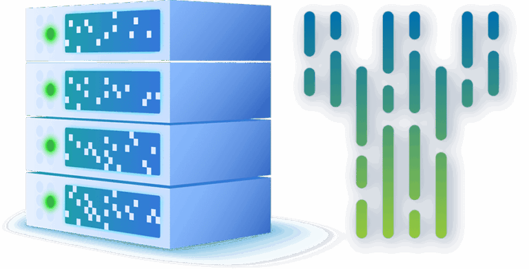 servers drawing with cyberfortress logo