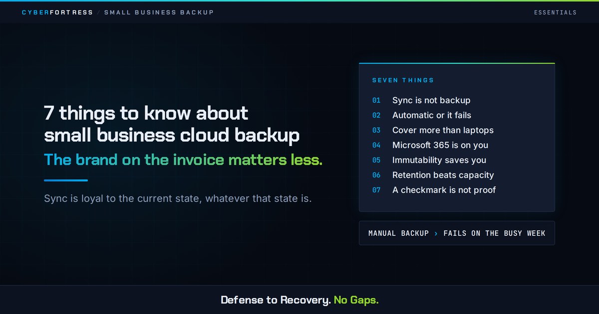 7 Things to Know About Small Business Cloud Backup